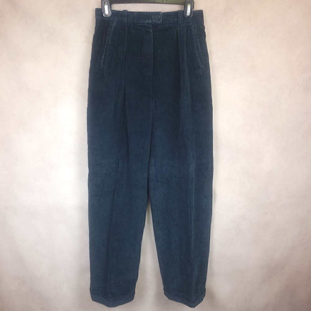 Vintage John Meyer Green Corduroy Highwaist Dress Pants